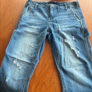 Women's Liverpool Distressed Blue Denim Jeans